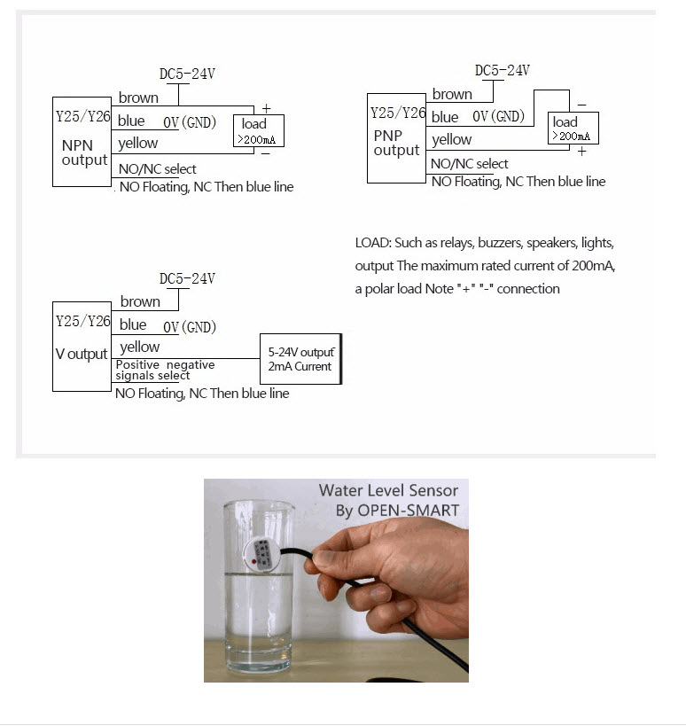 Non‐contact Liquid Level Sensor XKC‐Y25‐T12V(NPN), XKC-Y25-PNP