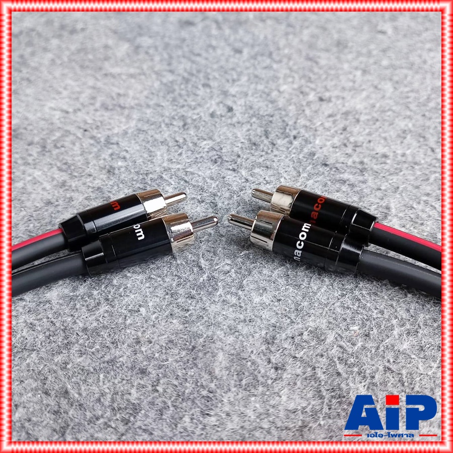 DYNACOM สายRCA4หัว ข้างละ2หัว 1M J2049-6 สายดำ หัวดำ สายแจ็คAVข้างละ2หัว 1เมตร สายสัญญาณสำเร็จรูป เอไอ-ไพศาล