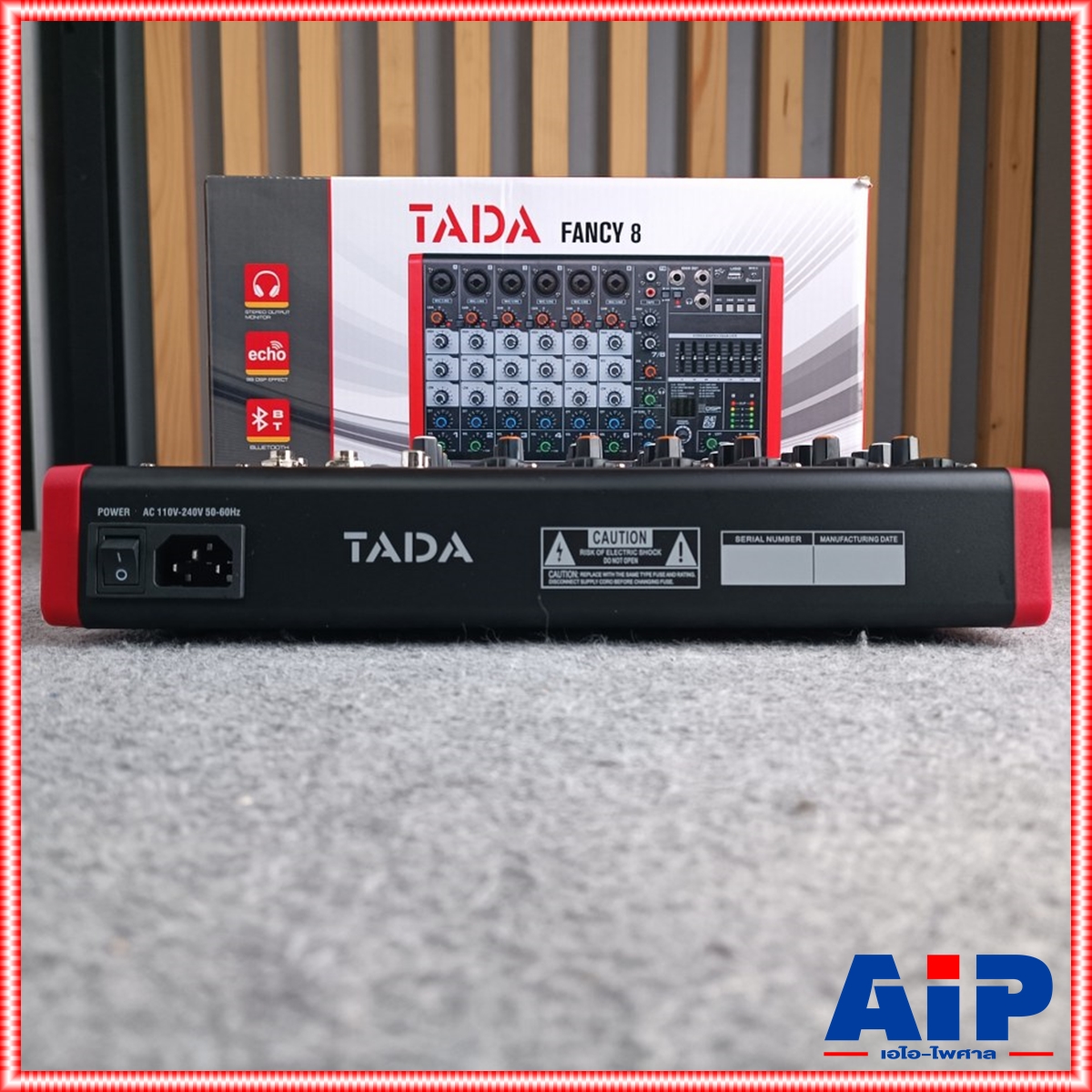 TADA FANCY-8 MIXER สีแดง มิกเซอร์ TADA FANCY 8 มิกเซอร์อนาล็อกขนาดเล็ก USB บลูทูธ พร้อมช่อง Line จำนวน 6 ช่อง เอไอ-ไพศาล
