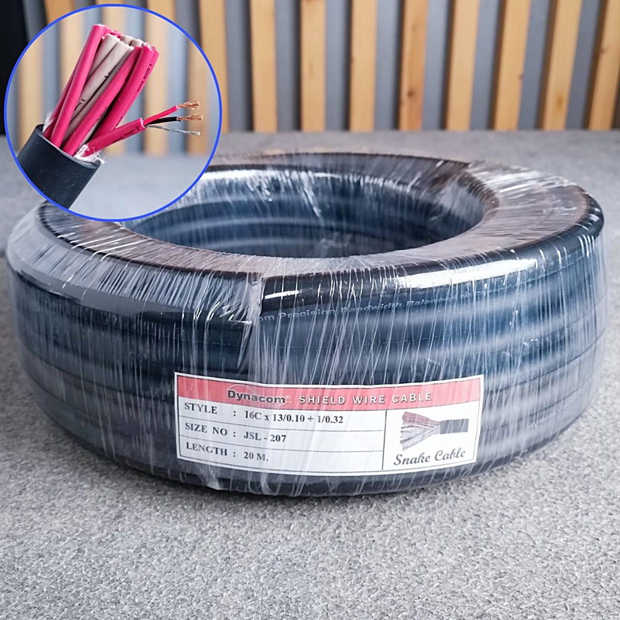 ขด20เมตร DYNACOM JSL-207 สายมัลติคอร์ 16คอร์ สายสัญญาณเสียง สาย16คอร์ JSL207 JSL 207 Multicore Cable เอไอ-ไพศาล