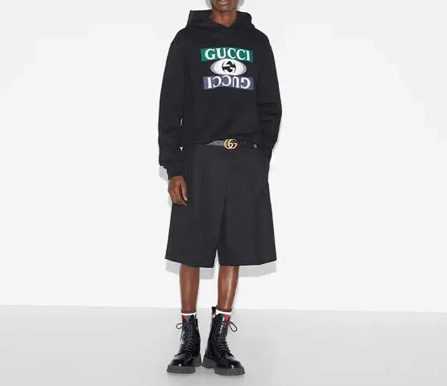 **Mix** เสื้อฮู้ด Gucci COTTON JERSEY HOODED SWEATSHIRT ใส่ได้ ชาย หญิง สินค้าใหม่ ของแท้