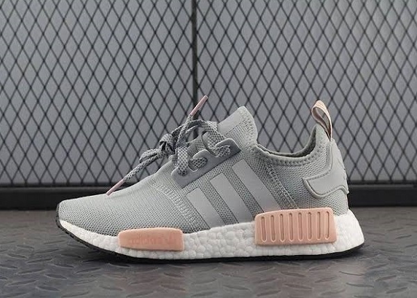 ADIDAS NMD R1 Grey/Pink สีโซน UK ปลั๊กชมพู (ของใหม่ Shoes Case)