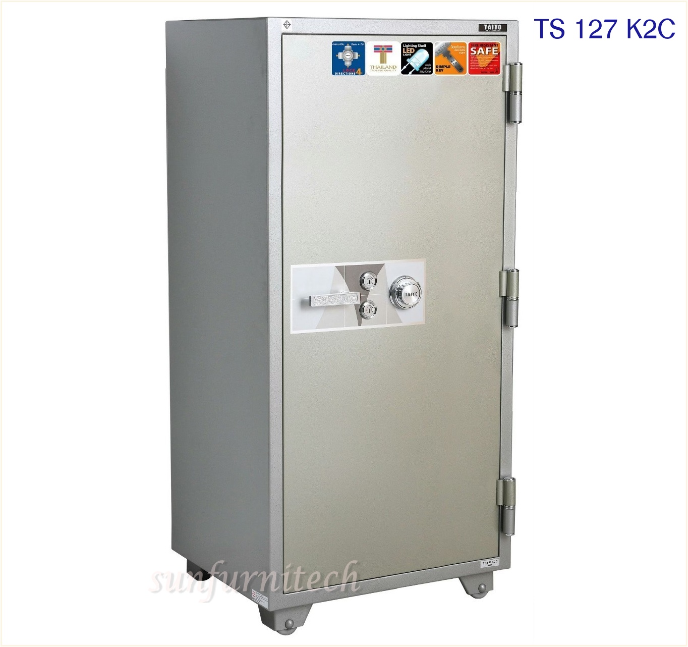 ตู้เซฟนิรภัย เก็บเอกสาร เก็บสิ่งของ น้ำหนัก 250 กก. 2 กุญแจ 1 รหัส TAIYO รุ่น TS127-K2C