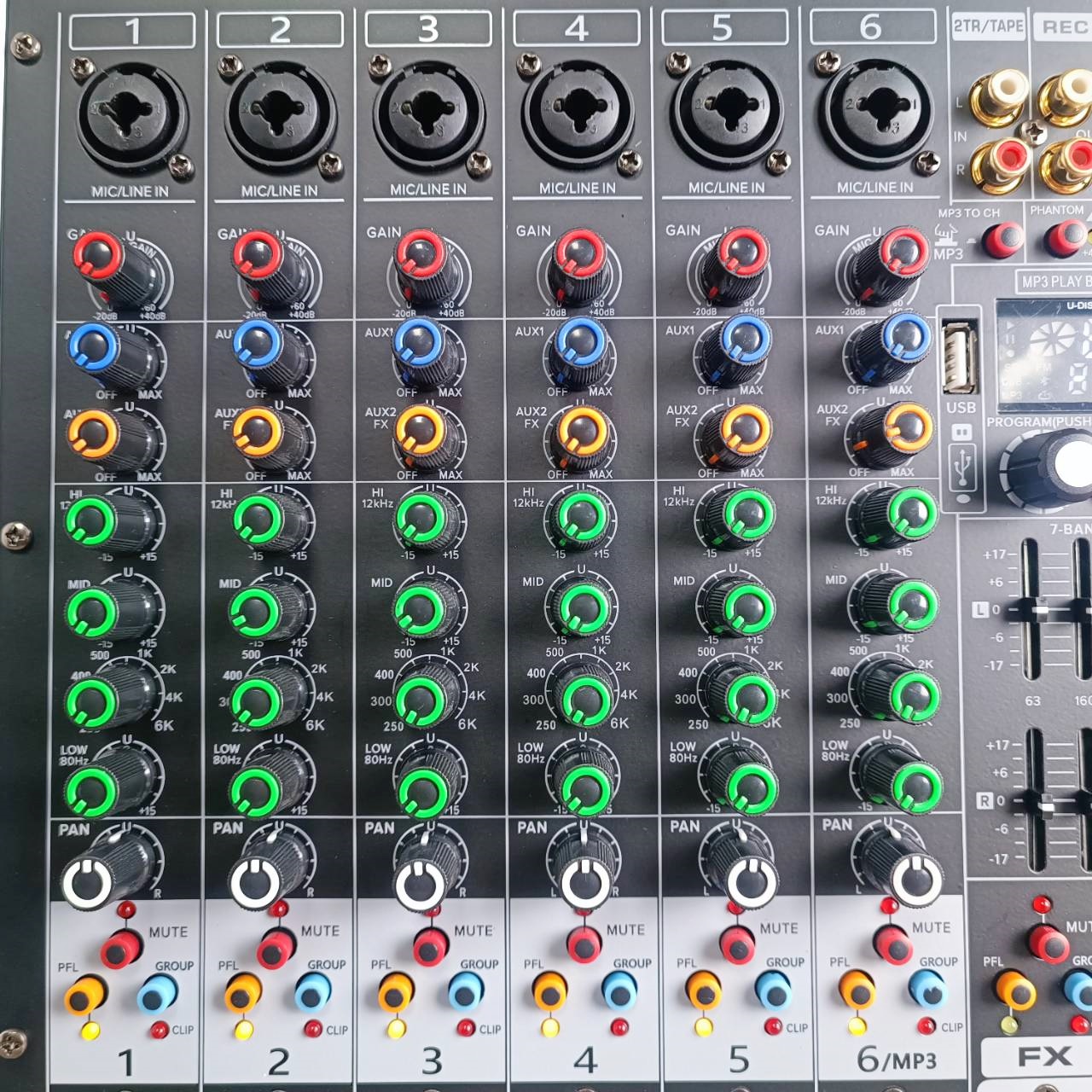 Ceflar MX-60 MIXER มิกเซอร์อนาล็อก ช่องเสียบไมค์ 6 ช่อง มิกเซอร์ เครื่องปรับแต่งเสียง มิกซ์เซอร์พร้อมเอฟเฟค MX 60 MX60 เอไอ-ไพศาล