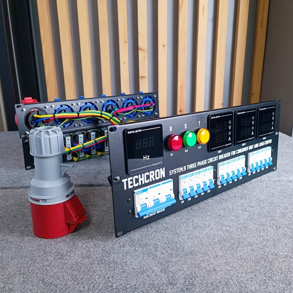 TECHCRON B9 /PWR-6 ชุดโหลดไฟ 4U ไฟ3เฟส ชุดโหลดจ่ายไฟ ปลั๊กโหลด3เฟส เพาเวอร์ปลั๊ก B9-PWR 6 B9/PWR6 เอไอ-ไพศาล