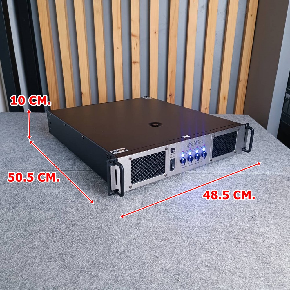 AUDIO JOCKEY A&J AJH-8004 เพาเวอร์แอมป์ 4 แชนแนล 800 วัตต์ AJH 8004 AJH8004 เพาเวอร์แอมป์ คลาส H เอไอ-ไพศาล