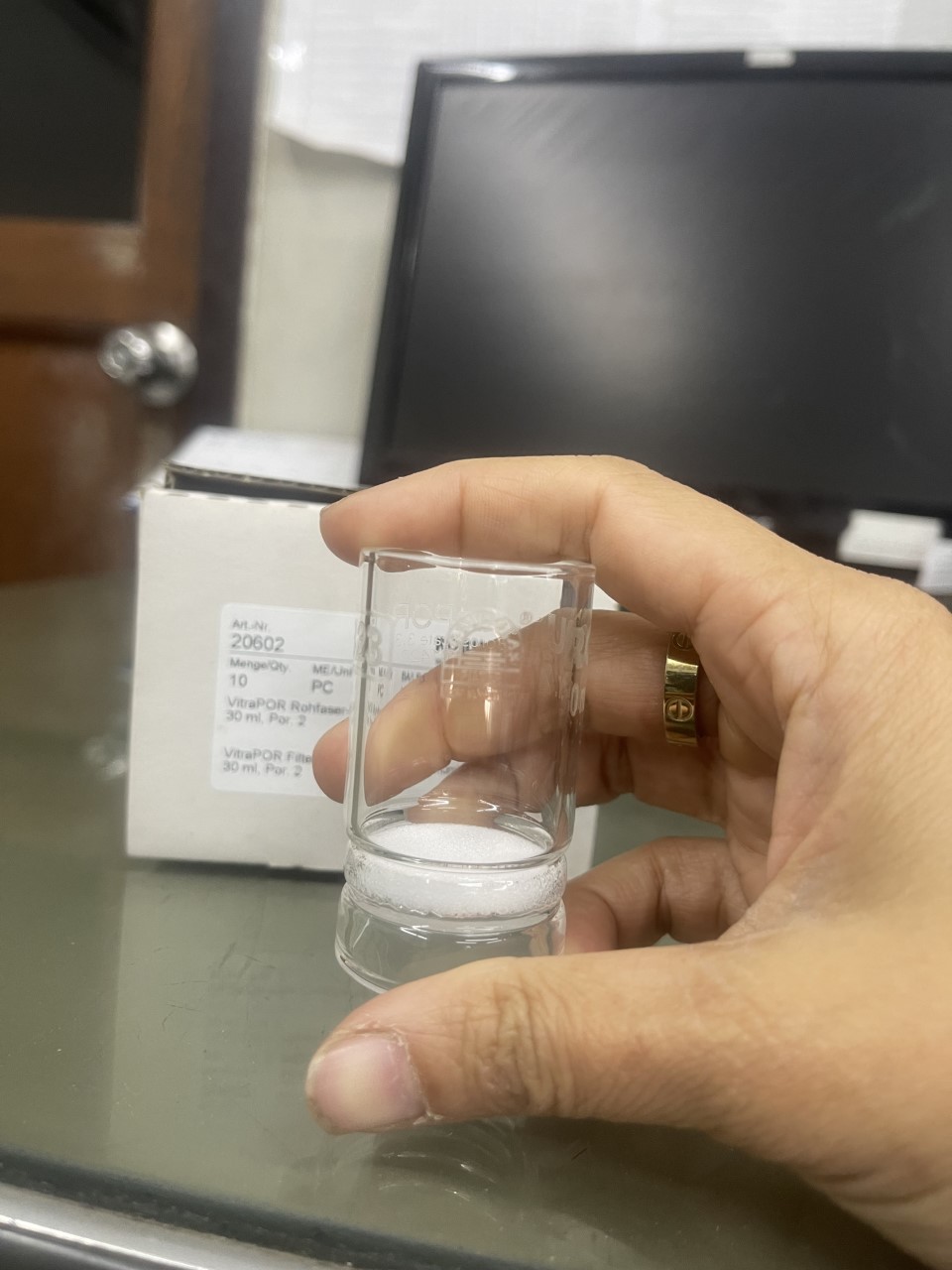 Filter Crucibles /sinter glass crocible por 1/2/3/4/5, 30 ml - 50 ml, Robu - Germany