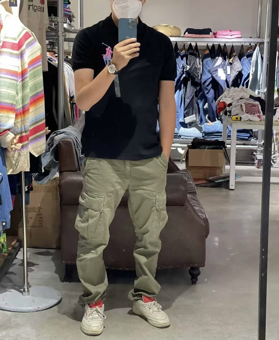 **do**เสื้อคอโปโล Ralph Lauren ปักม้าสีชมพูฟ้า สินค้าใหม่ ของแท้