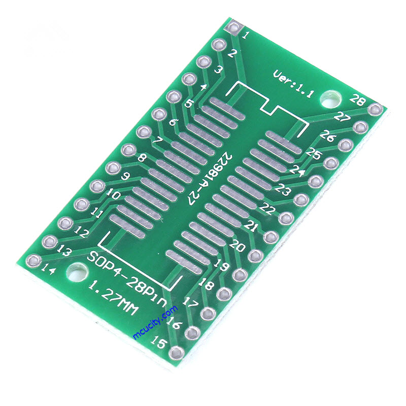 SOIC28 SOP28 SSOP28 TSSOP28 to DIP28 PCB SMD DIP/Adapter plate Pitch 0.65/1.27mm