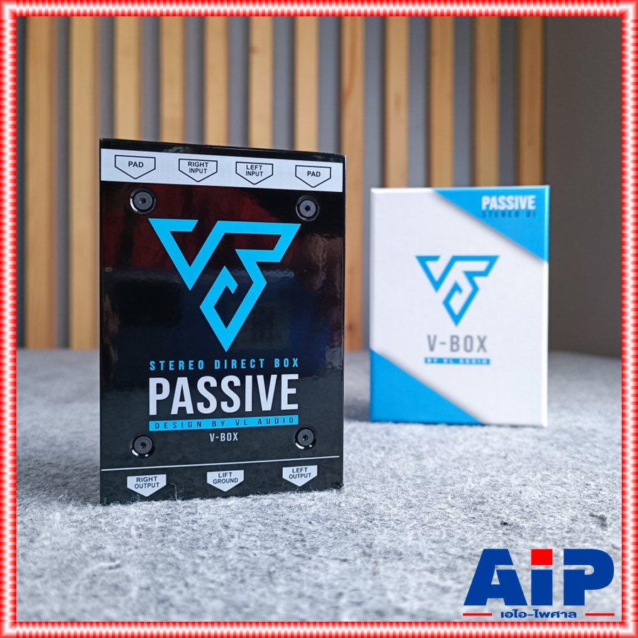 V BOX Stereo Passive DI MKII ตัวกรองสัญญาณเสียง กล่องสัญญาณเสียง ดีไอสำหรับเบสกีตาร์และเครื่องดนตรี เอไอ-ไพศาล