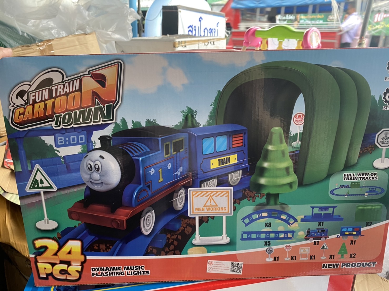 656-25 รางรถไฟของเล่น โทมัสพร้อมราง รถไฟโธมัสใส่ถ่านพร้อมราง ปลีกกล่องละ