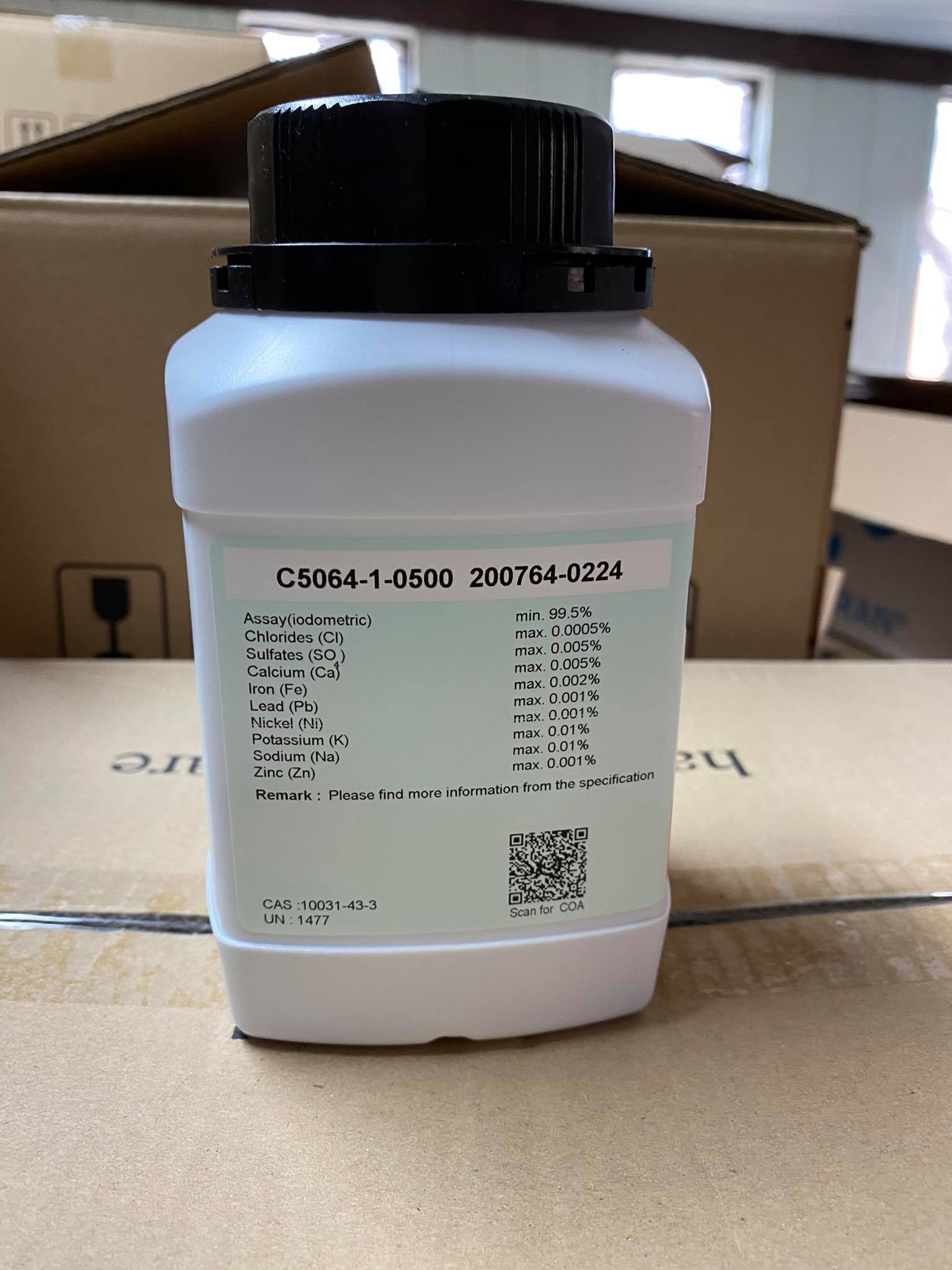 Copper (II) nitrate trihydrate 99.5 AR.grade (500 กรัม/ขวด) ยี่ห้อ