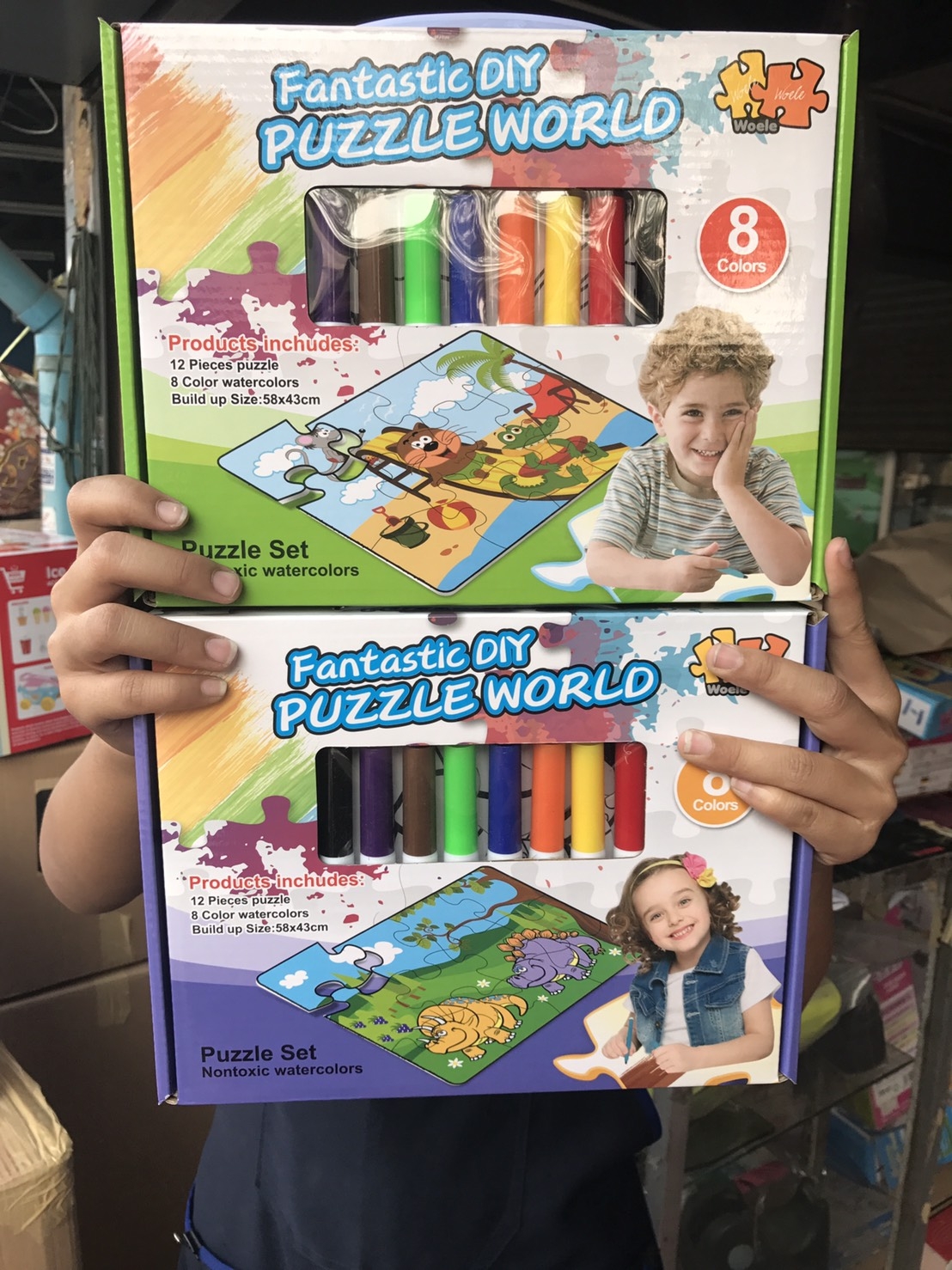 8501-6 ของเล่นจิ๊กซอต่อภาพระบายสี จิ๊กซอระบาย ปลีกกล่องละ