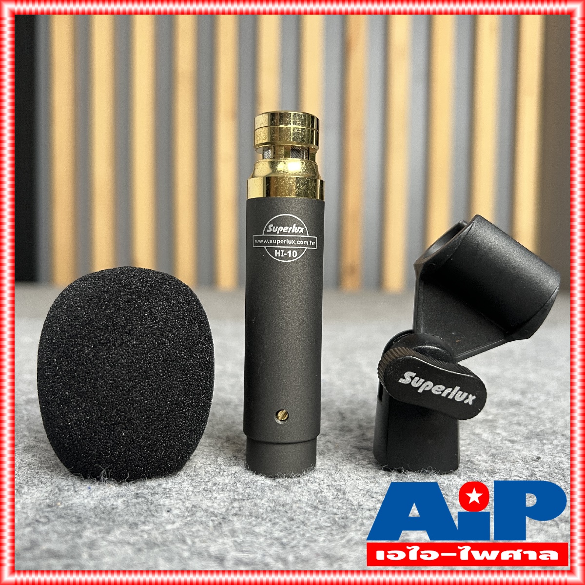 SUPERLUX HI10 ไมค์เครื่องดนตรี ไมค์ ไฮ-แฮท HI HAT ไมค์เครื่องเป่า HI-10 เครื่องเคาะ เครื่องตี HI 10 instrument microphone