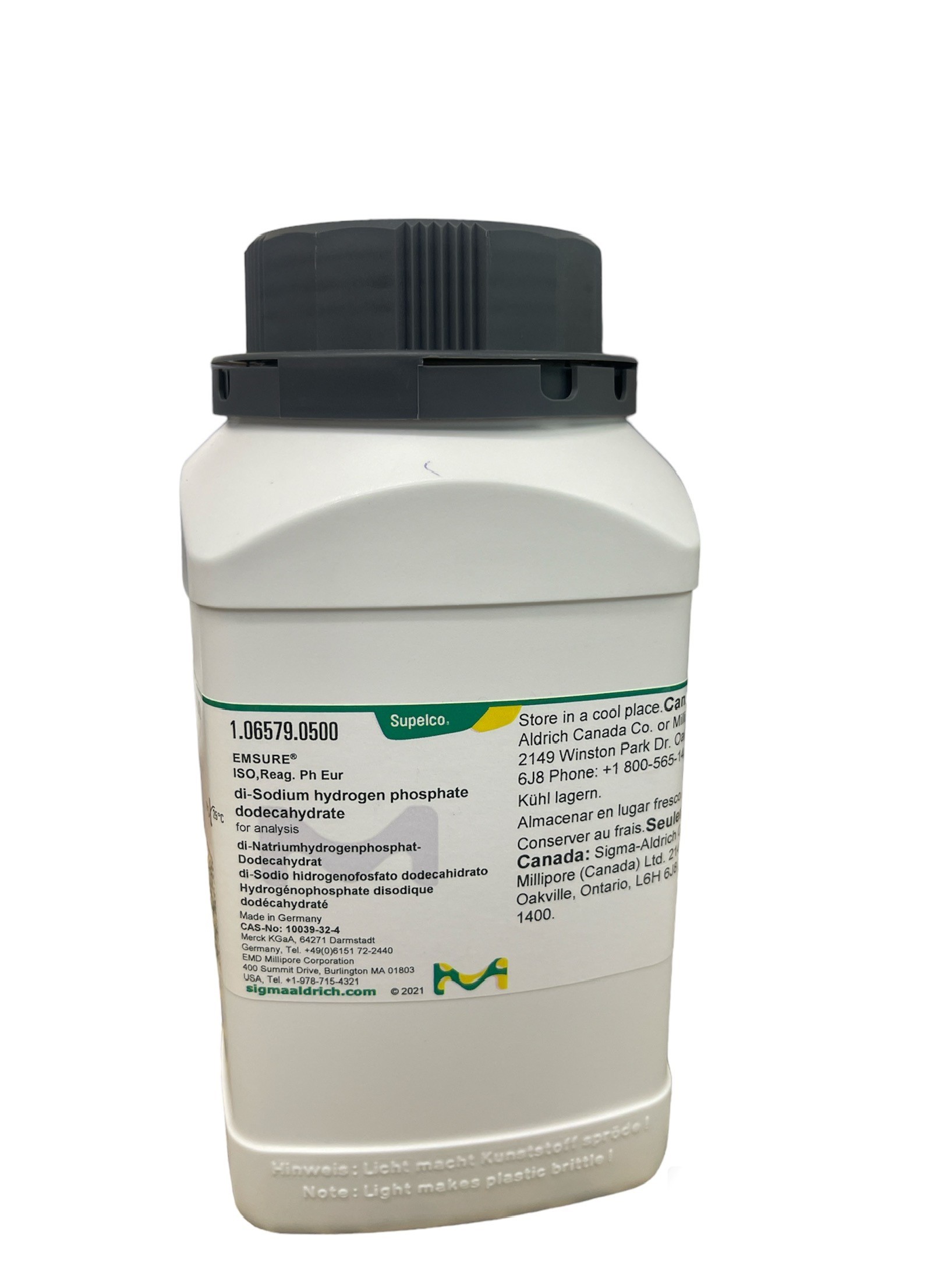 di-Sodium Hydrogen Phosphate Dodecahydrate AR, 500 g -Merck