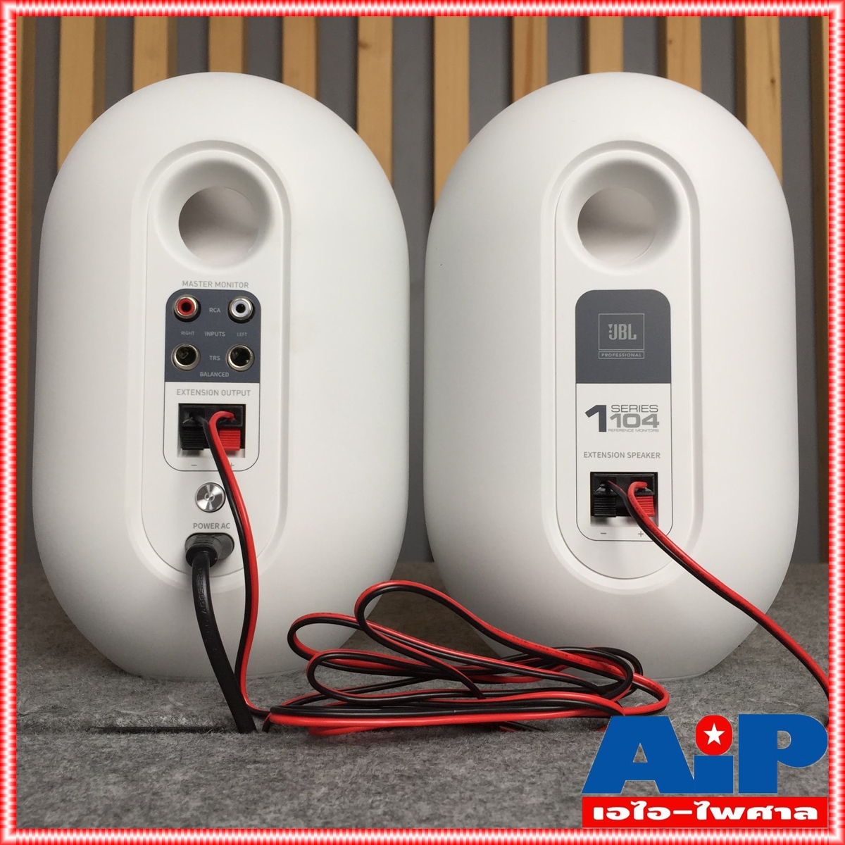 ตู้ลำโพงมอนิเตอร์สีขาว JBL control104W-BT มีบลูทูส 104-BT ตู้ลำโพงมอนิเตอร์สตูดิโอ ขนาด 4.5 นิ้ว 60 วัตต์ คลาส D +++