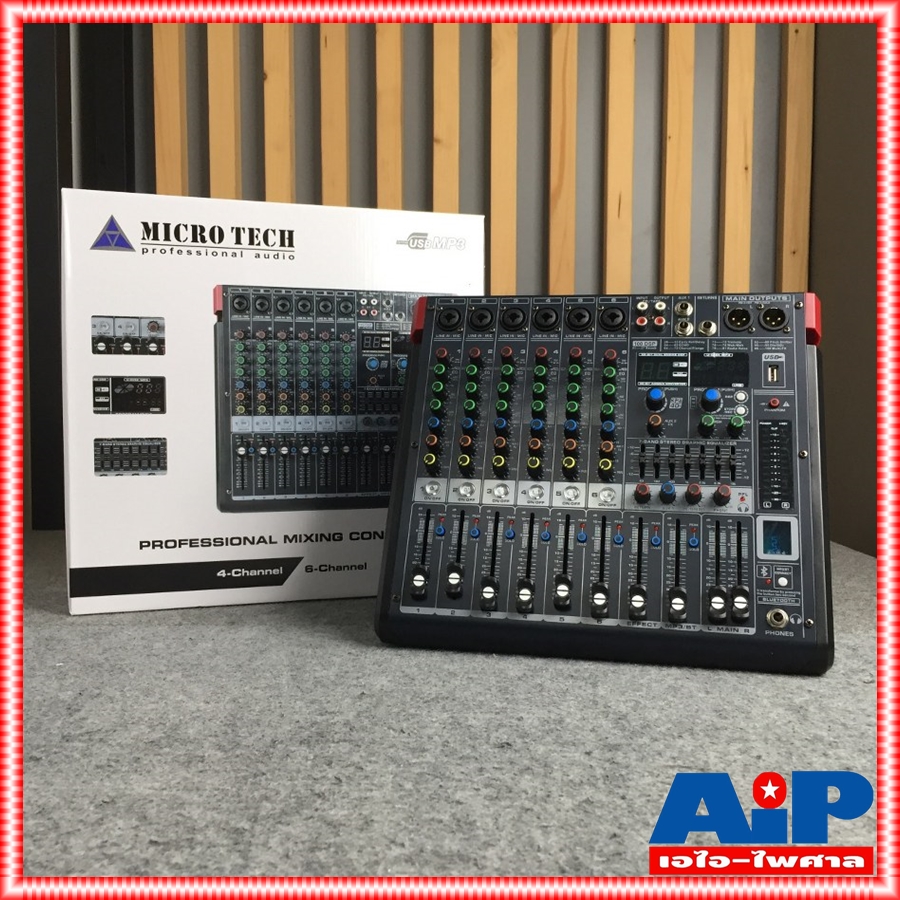 MICROTECH MT-P6 powermixer เพาเวอร์มิกเซอร์ 6 แชนแนล กำลังขับ 2x300W 4 Ohm เอฟเฟคแท้ MT P 6 MTP 6 MTP6 เอไอ-ไพศาล