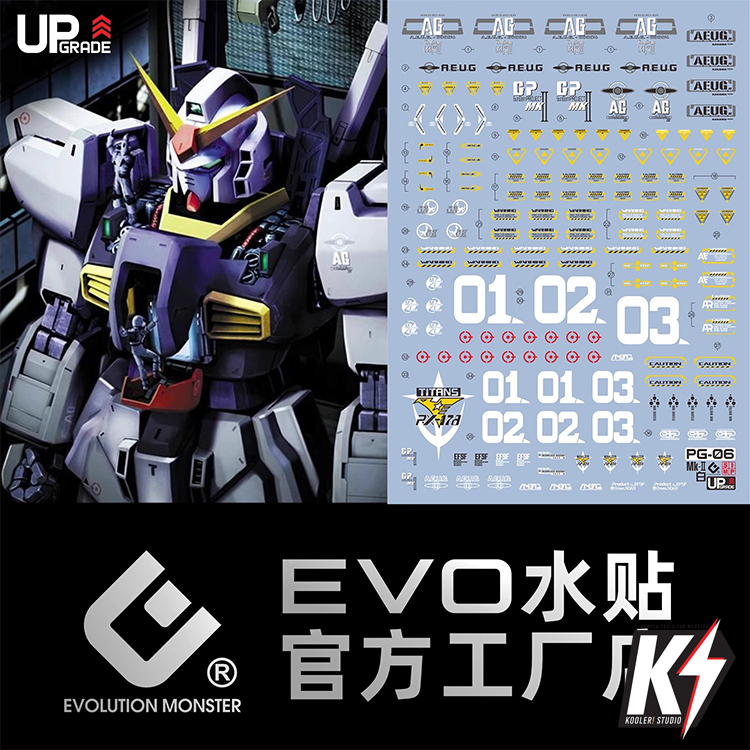 Waterdecal EVO UP Grade PG Gundam MK-II AEUG #ดีคอลน้ำสำหรับติดกันพลา กันดั้ม Gundam พลาสติกโมเดลต่างๆ