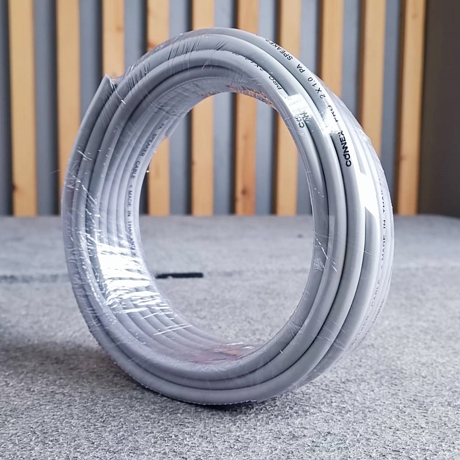 ขด10เมตร CONNEXสายลำโพง PRO2x1.0 สีเทา ทองแดงแท้ขนาด1mm สายลำโพงกลางแจ้ง สายลำโพง2คอร์ เอไอ-ไพศาล