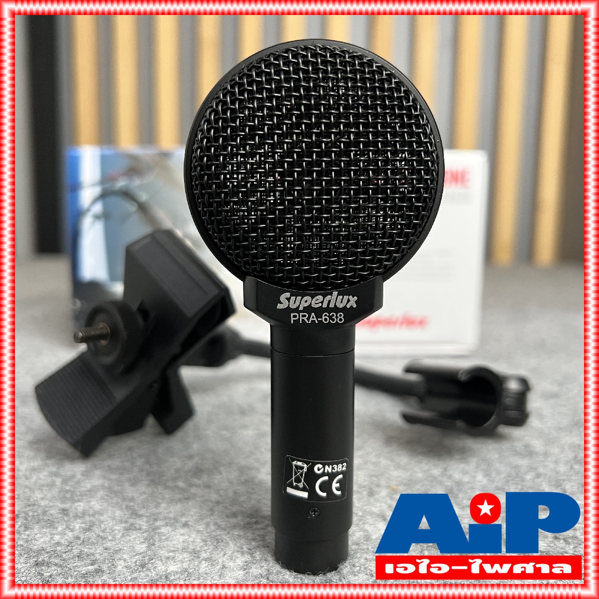 SUPERLUX PRA638 ไมค์ตู้กีตาร์ CONDENCER ไมค์เครื่องดนตรี PRA 638 ไมค์จ่อ ตู้กีต้าร์ PRA-638 instrument microphone
