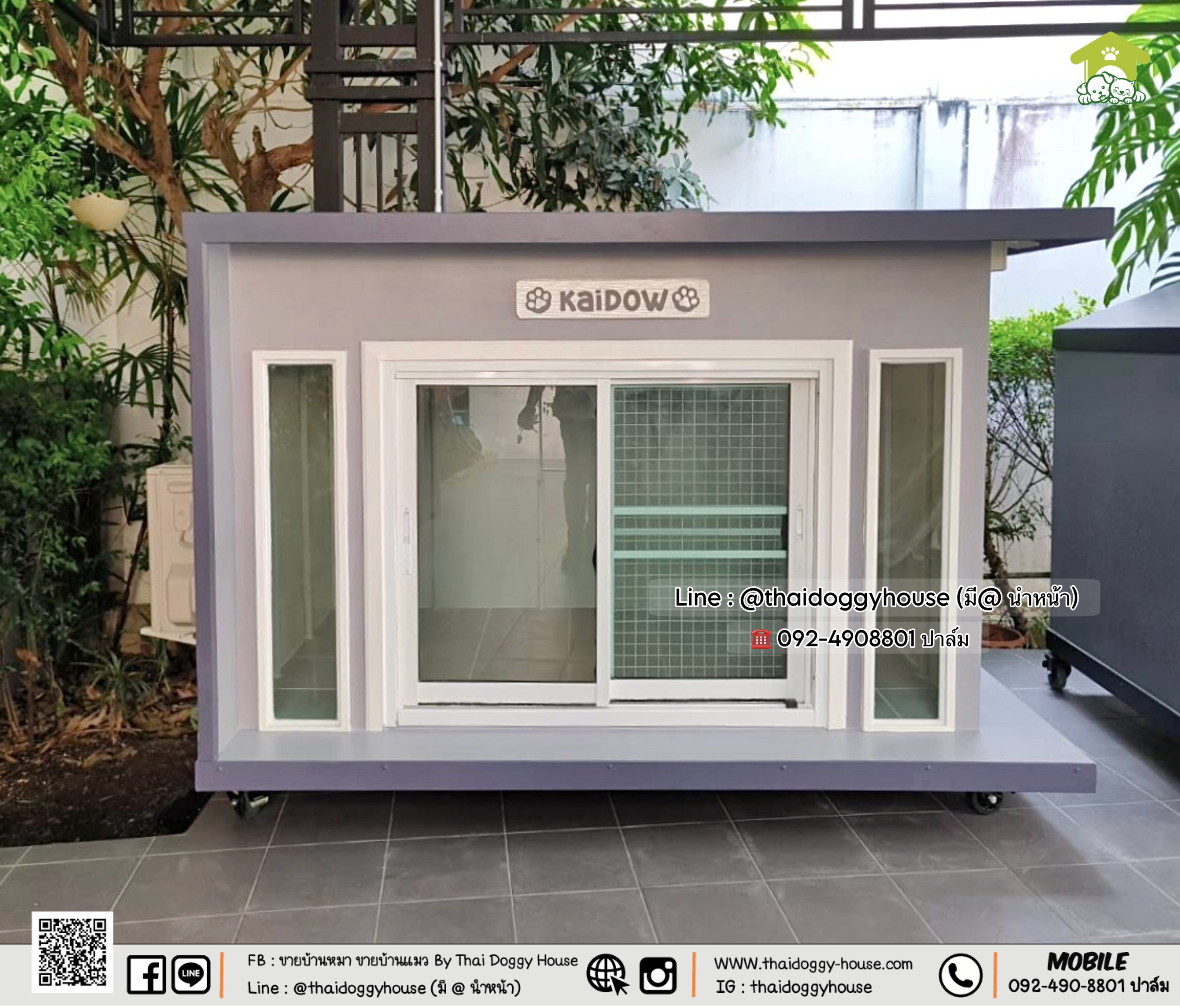 บ้านหมา บ้านแมว 𝐓𝐡𝐚𝐢 𝐝𝐨𝐠𝐠𝐲 𝐡𝐨𝐮𝐬𝗲 แบบบ้าน 𝐁𝐎𝐗 𝐒𝐓𝐘𝐋𝐄