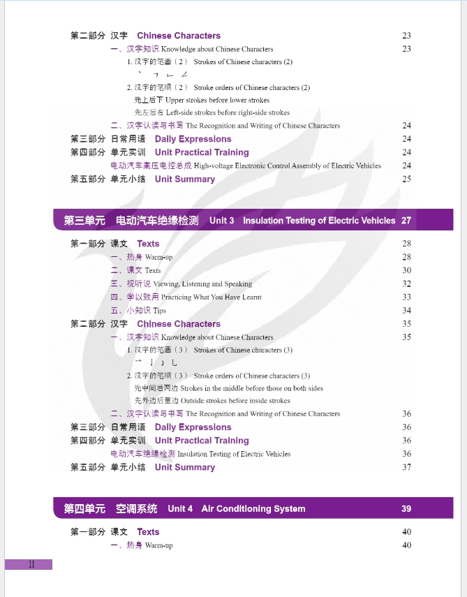 ภาษาจีนด้านวิศวกรรมยานยนต์ (ระดับกลาง) Chinese + Automotive Service Engineering Technology (Intermediate)