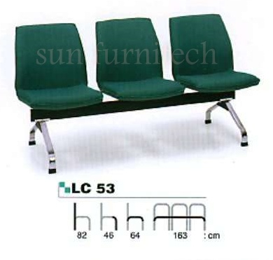 เก้าอี้แถว 3 ที่นั่ง ไม่มีท้าวแขน ยี่ห้ออาซาฮี (asahi) รุ่น LC-53