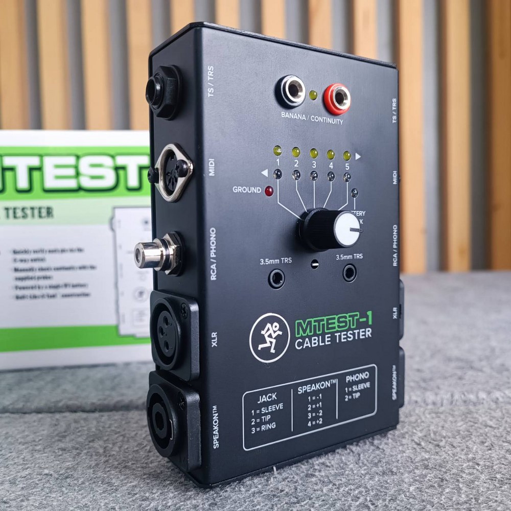 MACKIE MTEST-1 เครื่องวัดสายสัญญาณ เครื่องตรวจเช็คสาย Cable Tester MTEST 1 MTEST1 เอไอ-ไพศาล +++