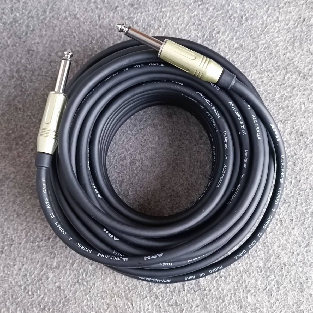 ยาว20เมตร AMPHENOL สาย PHONE MONO หัวท้าย 20เมตร CA33-33-C-020 สายP.MIC MONOหัวท้าย สายแจ็คโฟนโมโน สายสัญญาณสำเร็จรูป เอไอ-ไพศาล