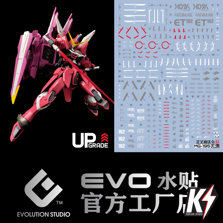 Waterdecal EVO Up Grade MG Justice Gundam #ดีคอลน้ำสำหรับติดกันพลา กันดั้ม Gundam พลาสติกโมเดลต่างๆ