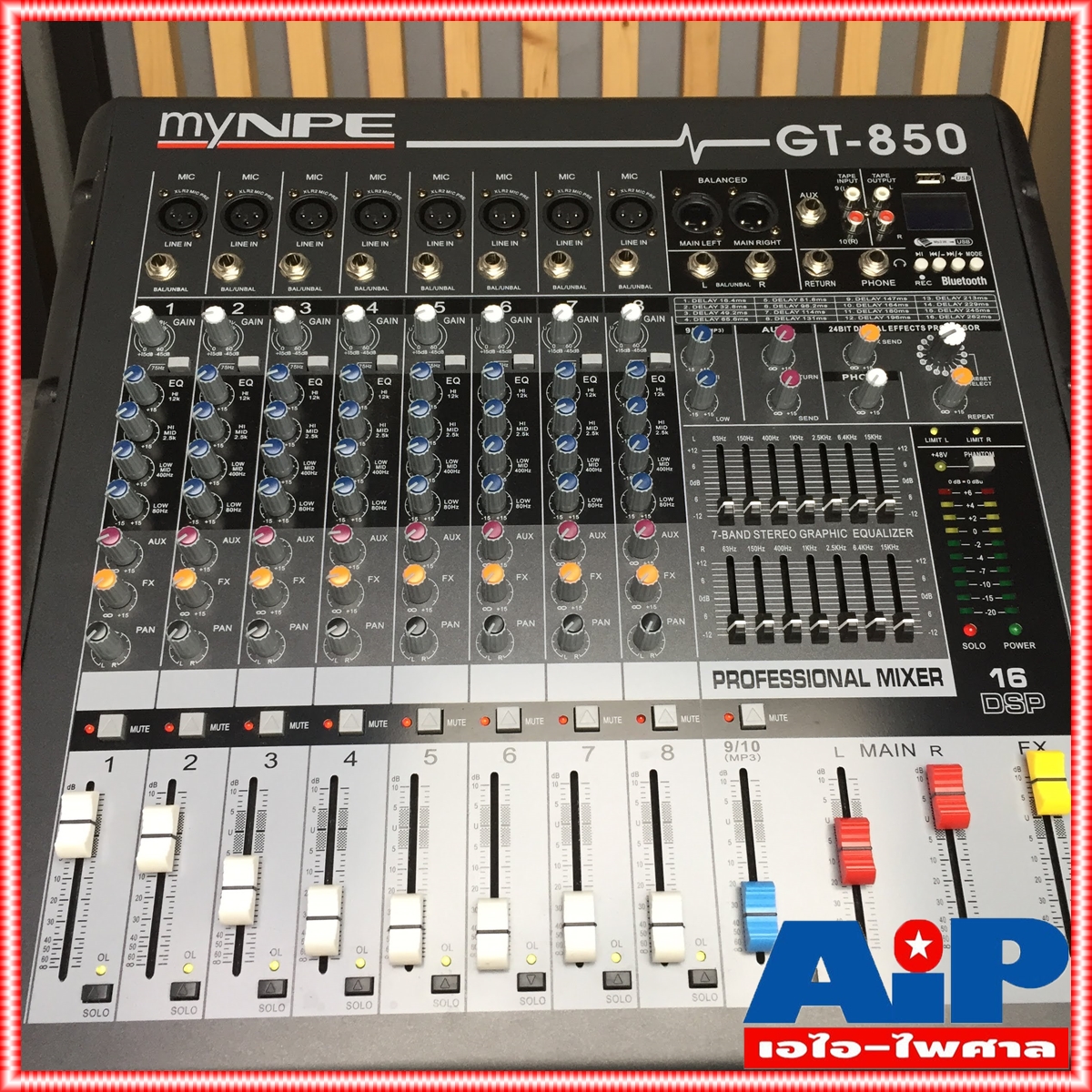 MYNPE GT-850 POWER MIXER8mono 500W GT-850มิกเซอร์ POWERMIX เพาเวอร์มิกซ์ มิกซ์ เครื่องเสียง GT 850 GT850 MY NPE