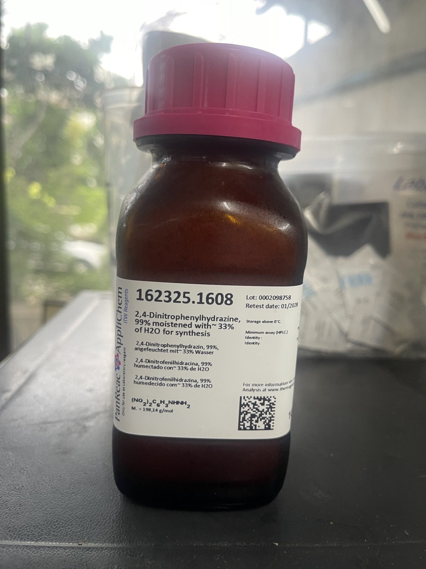 2,4-Dinitrophenyl Hydrazine AR, 100 g-Panreac
