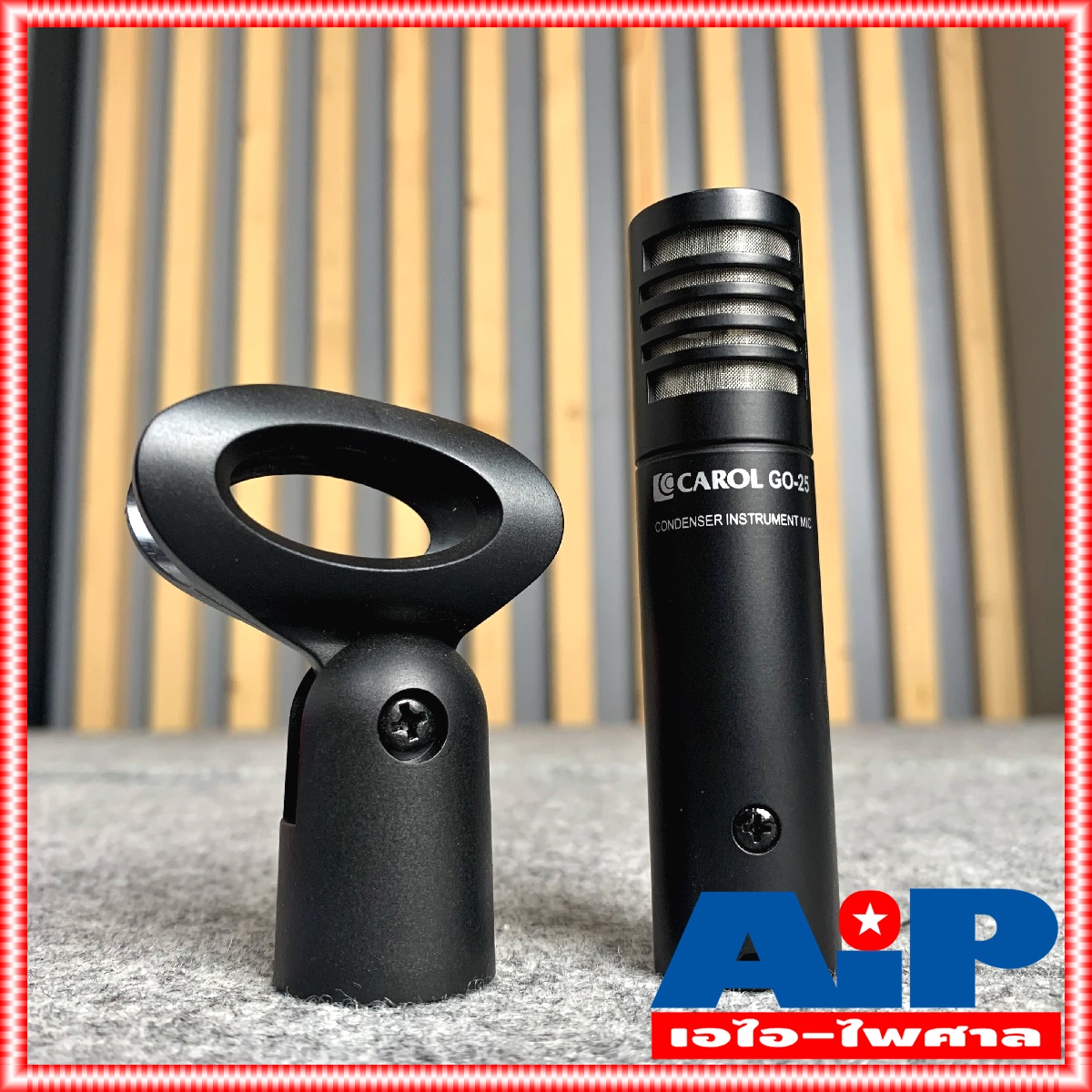 CAROL GO-25 ไมค์คอนเดนเซอร์ (การใช้งานต้องใช้ไฟเลี้ยง) GO25 ไมค์HI-HAT condenser microphone ไมค์เครื่องดนตรี ไมค์กลอง ไมค์ไฮแฮท เอไอ-ไพศาล