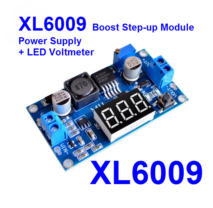 XL6009 Boost Step-up Module Power Supply LED Voltmeter
