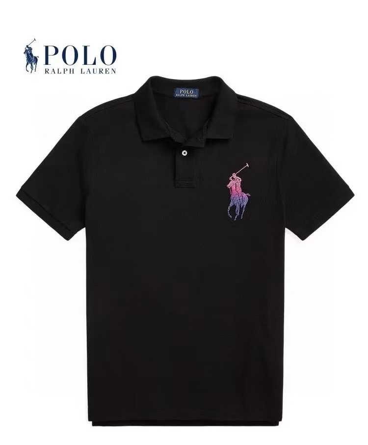 **do**เสื้อคอโปโล Ralph Lauren ปักม้าสีชมพูฟ้า สินค้าใหม่ ของแท้