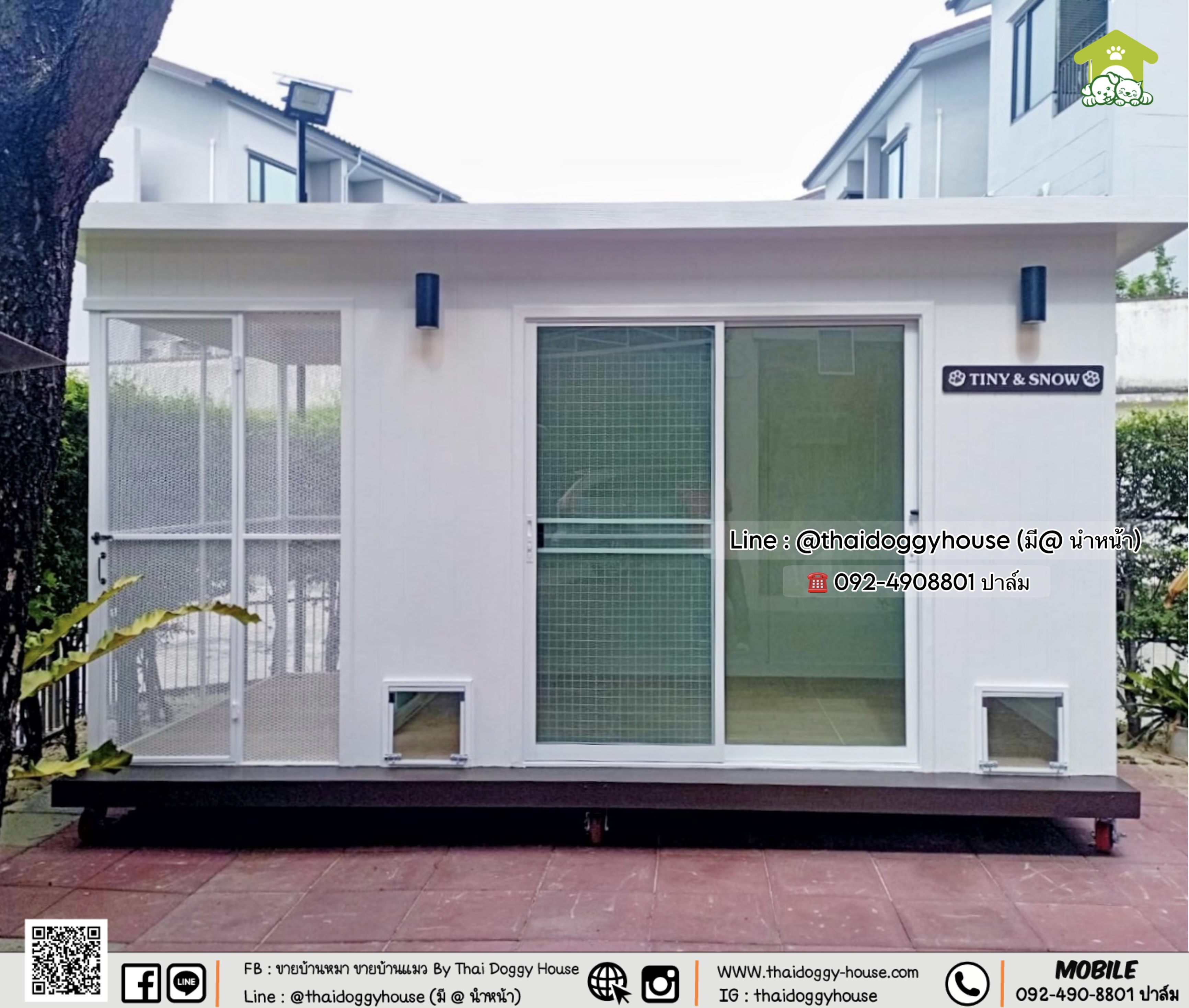 บ้านหมา บ้านแมว 𝐓𝐡𝐚𝐢 𝐝𝐨𝐠𝐠𝐲 𝐡𝐨𝐮𝐬𝐞 𝐌𝐨𝐝𝐞𝐫𝐧 แบบติดแอร์