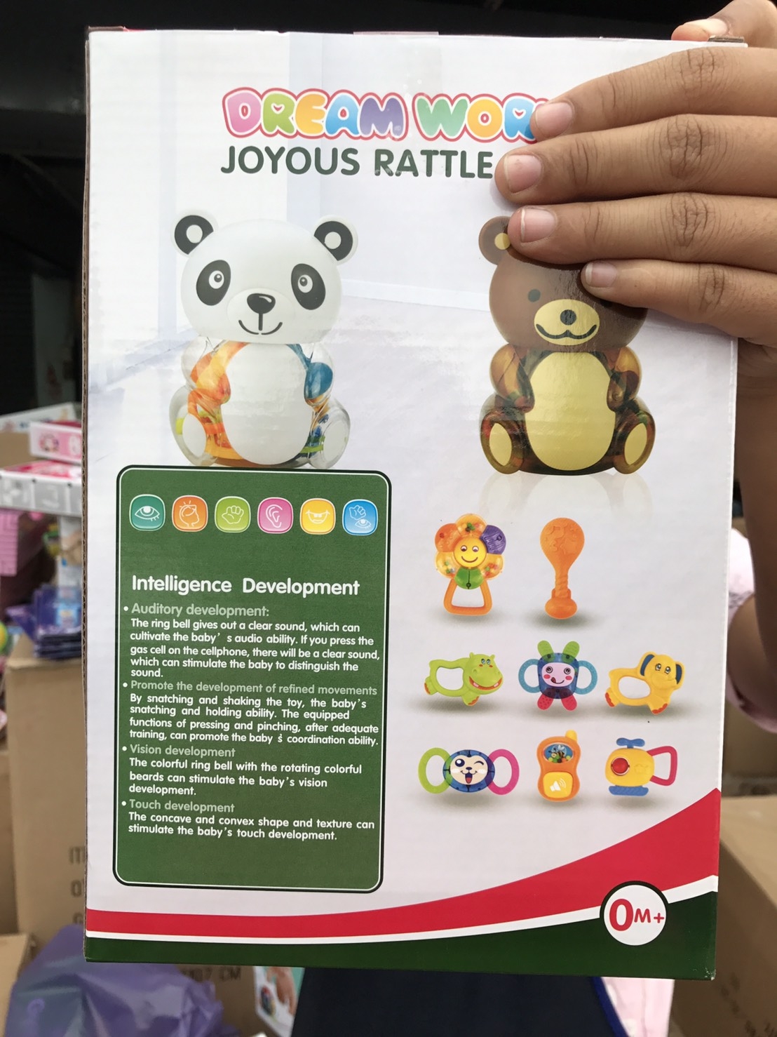 777-38 ของเล่นเด็กเขย่ามือยางกัด 8 ชิ้น กระปุกหมี ปลีกชิ้นละ