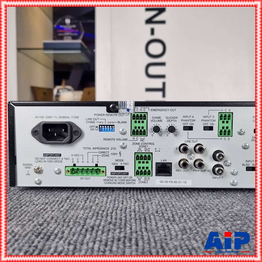 TOA A-3648D แอมป์480W มิกเซอร์แอมป์ 480 วัตต์ A3648D เครื่องขยายเสียง เครื่องปรับแต่งเสียง A 3648D เอไอ-ไพศาล