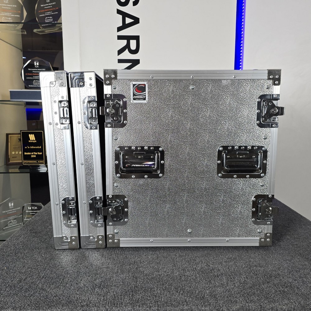 COMPACT B-12U 2ฝาหน้า-หลัง ลึก21นิ้ว สีอลูมิเนียม RACK ตู้แร็ค อุปกรณ์สำหรับเก็บเครื่องเสียง COM PACT B 12U B12U เอไอ-ไพศาล