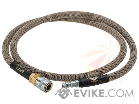 Amped Airsoft 36in. Standard Braided Hose for HPA Systems with Quick Detach Fittings (Color: Beige)