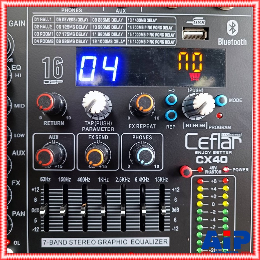 ของใหม่ ลดล้างสต็อค Ceflar CX-40 MIXER มิกเซอร์อนาล็อก มิกเซอร์ พร้อม เอฟเฟคแท้ รุ่น CX 40 CX40 เอไอ-ไพศาล