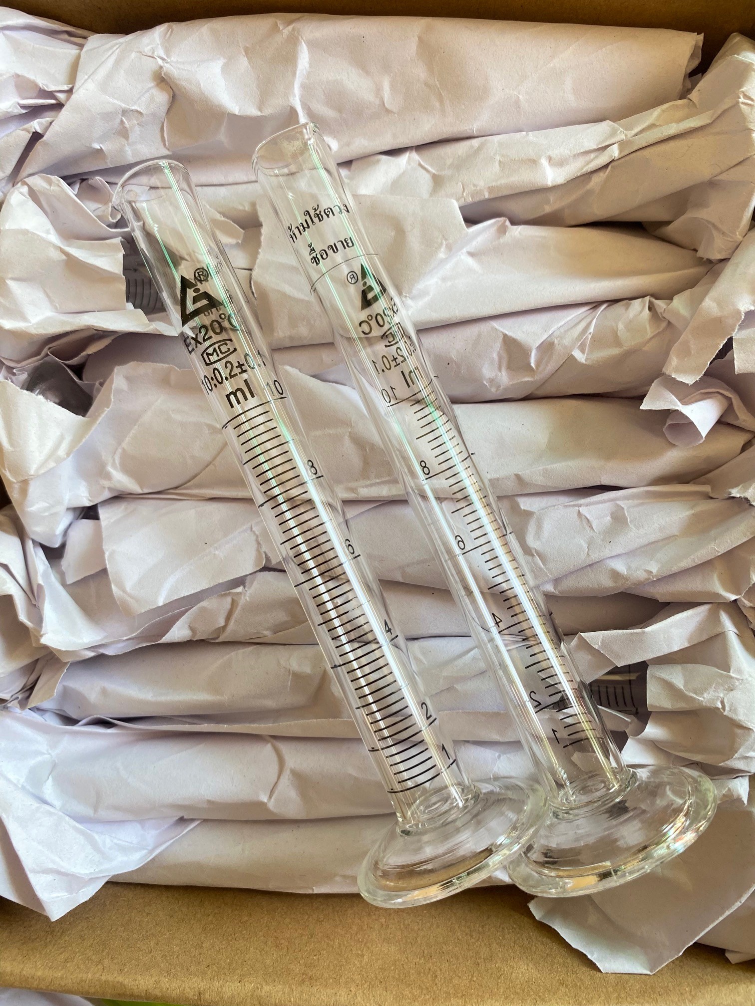 กระบอกตวง ชนิดแก้ว Cylinder Glass Class A ขนาด 5 ml -2000 ml