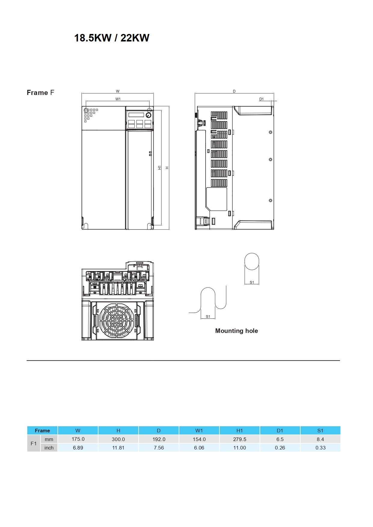 AC INVERTER DELTA 18.5KW 25HP 380V