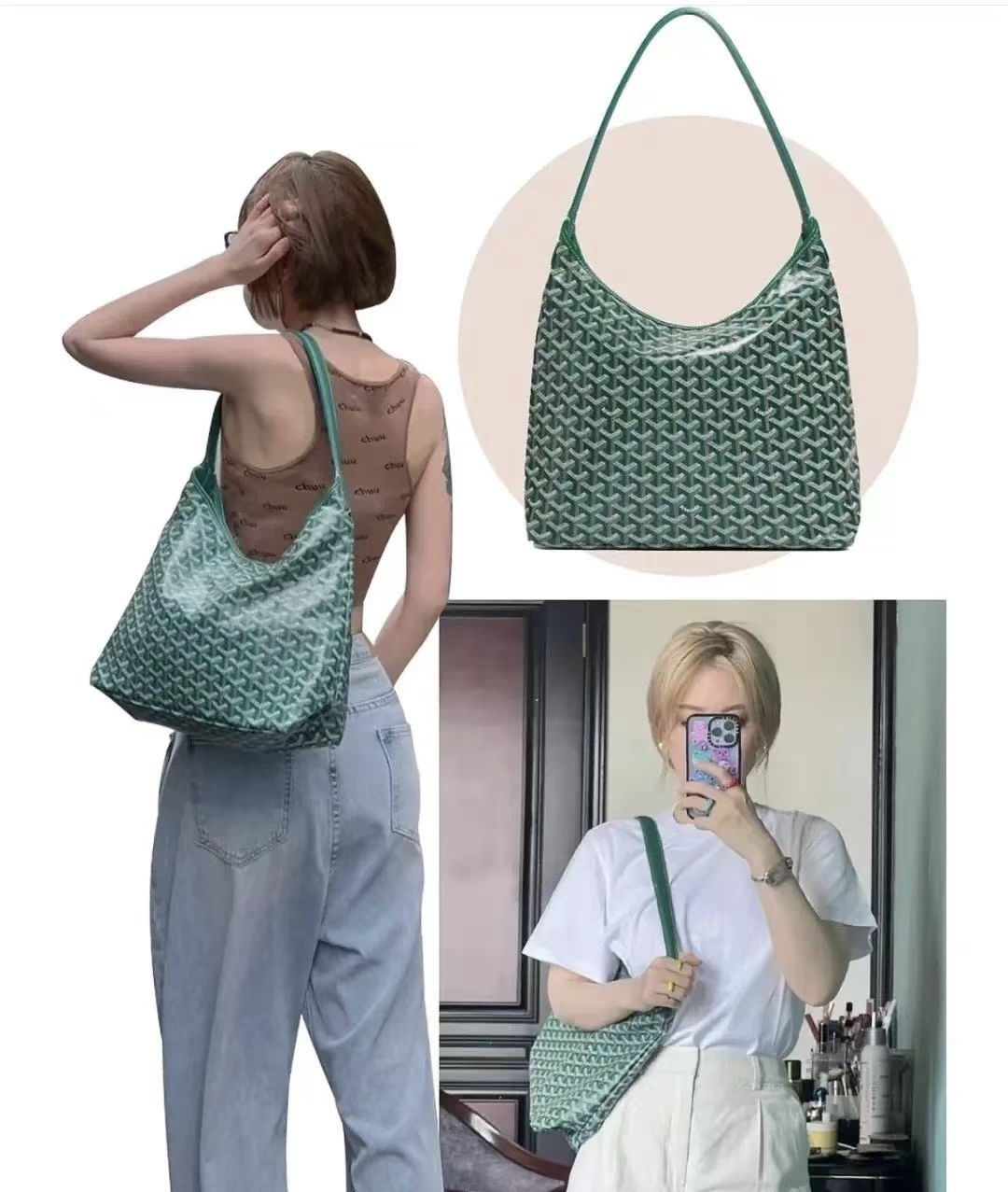 **do** กระเป๋า Goyard Bohème Hobo Bag มีซิปเปิดปิด สินค้าใหม่ ของแท้