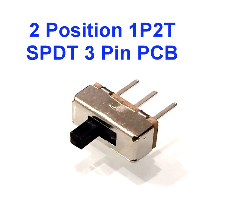4mm High Knob Slide 2 Position 1P2T SPDT 3 Pin PCB Panel Toys Mini Vertical Slide Toggle Sliding SS12d