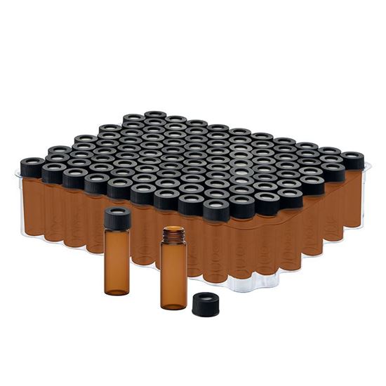 KITS, PREASSEMBLED RAM™ VIALS AND CLOSURES, 9MM THREAD, AMBER
