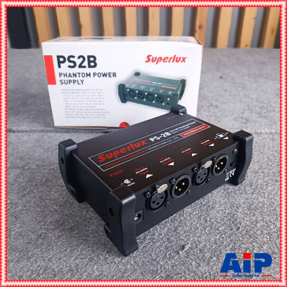 SUPERLUX PS-2B ตัวจ่ายไฟphantom PS 2B PS2B เครื่องจ่ายไฟแฟนท่อม เลี้ยงไมโครโฟน Battery Phantom Power ตัวจ่ายไฟ Phantom 48 V แบบใช้ถ่าน เอไอ-ไพศาล