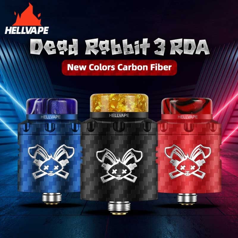 Hellvape Dead Rabbit 3 RDA แท้ 24mm สี Carbon Edition มี BF pin