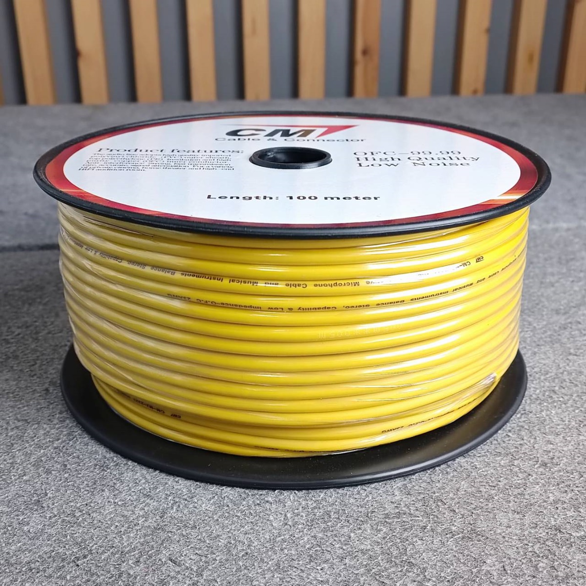 100เมตร CM สายไมค์ST 6mm M2-2323 สีเหลือง 100M สายไมค์ST M2 2323 สีเหลือง สายสัญญาณ ST สายไมค์CM สายไมค์ 6mm เอไอ-ไพศาล