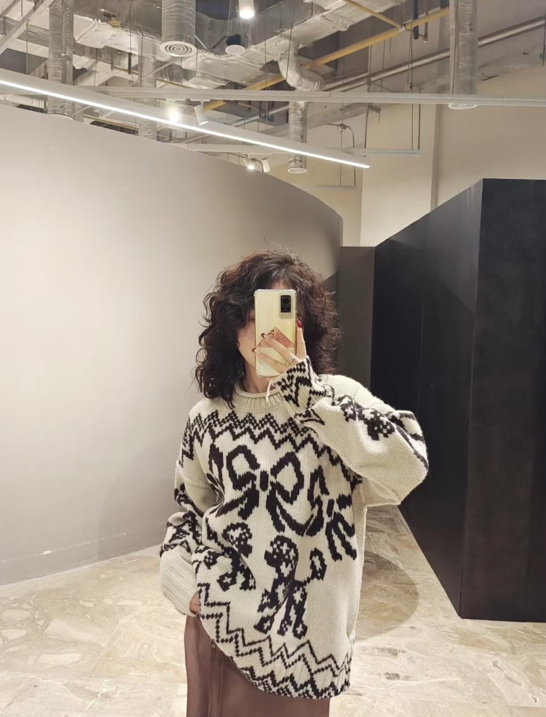 **do**เสื้อแขนยาว ACNE STUDIOS Kaisen Donegal Fair Isle Sweater สินค้าใหม่ ของแท้
